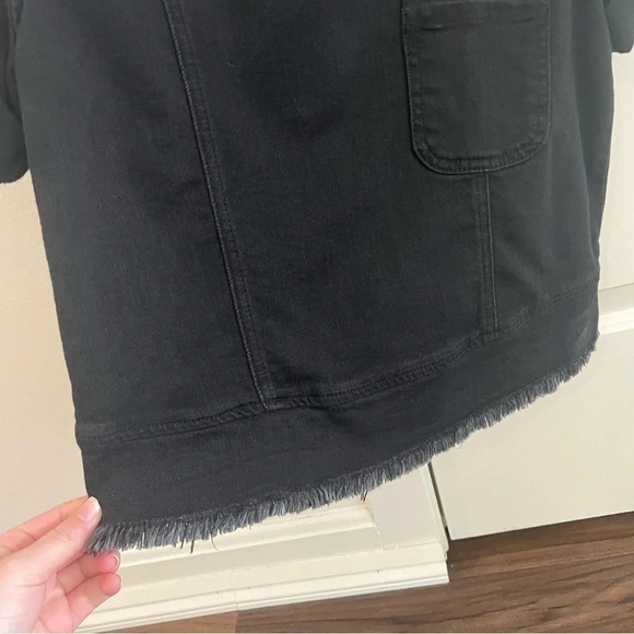 7 For All Mankind Gray Denim Top- Size XS; Never Worn - Picture 8 of 10